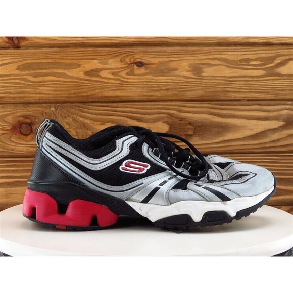 SKECHERS Sz‎ 10 Sneaker Silver Synthetic Men Medium (D, M) Athletic - Picture 5 of 11